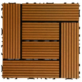 Паркет садовый MasterDeck 300х300мм 11 штук (1м2)цвет тик