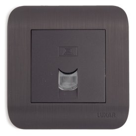 Розетка 1 пост компьютерная LUXAR Deco RJ-45 IP20 венге