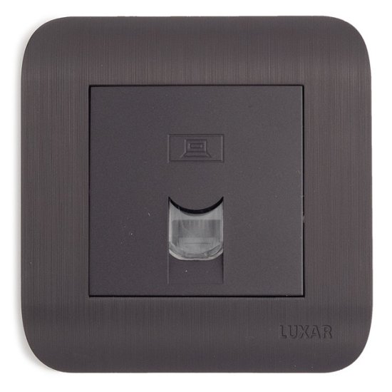 Розетка 1 пост компьютерная LUXAR Deco RJ-45 IP20 венге
