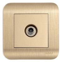 Розетка телевизионная LUXAR Deco IP20 шампань