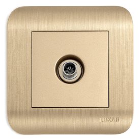 Розетка телевизионная LUXAR Deco IP20 шампань