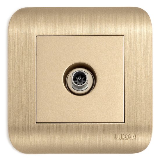 Розетка телевизионная LUXAR Deco IP20 шампань