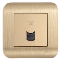 Розетка 1 пост компьютерная LUXAR Deco RJ-45 IP20 шампань
