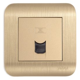 Розетка 1 пост компьютерная LUXAR Deco RJ-45 IP20 шампань