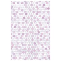 Плитка настенная Culto Meison Deco 27х40 см соты розовая