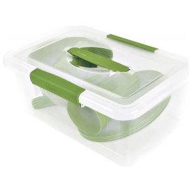 Набор посуды Sugar&Spice 14 предметов пластик фисташковый