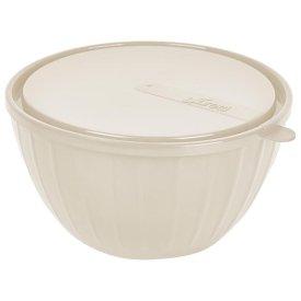 Салатник Sugar&Spice 0,6л 12,7см с крышкой пластик бежевый