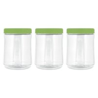 Набор банок Sugar&Spice Honey 3шт 0,75л пластик фисташковый