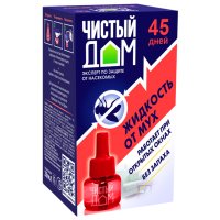 Жидкость для фумигатора ЧИСТЫЙ ДОМ от мух и комаров 45 ночей
