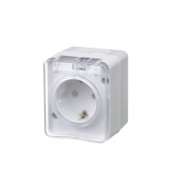 Розетка встраиваемая Systeme Electric Profi 54 с заземлением IP54 цвет белый ATN540145