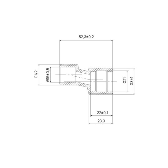 Эксцентрик для смесителя Iddis 3/4х1/2 52 мм (2 шт.) (982BR052SM)