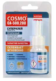 Секундный клей Cosmofen CA-12 прозрачный 20 г
