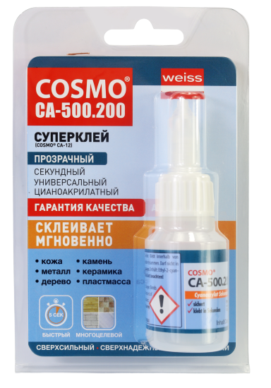 Секундный клей Cosmofen CA-12 прозрачный 20 г