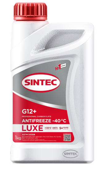 Антифриз Sintec Luxe G12+ красный -40°С 1 кг