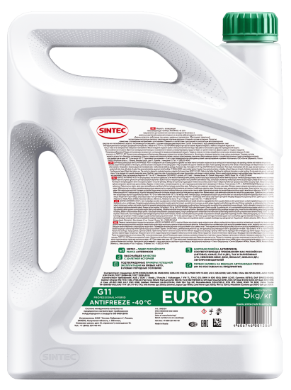 Антифриз Sintec Euro G11 Green -40 5 кг