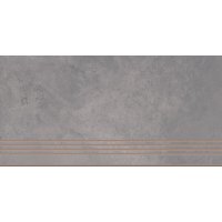 Ступень Cersanit Studio серая рельеф ректификат 598х298х8 мм