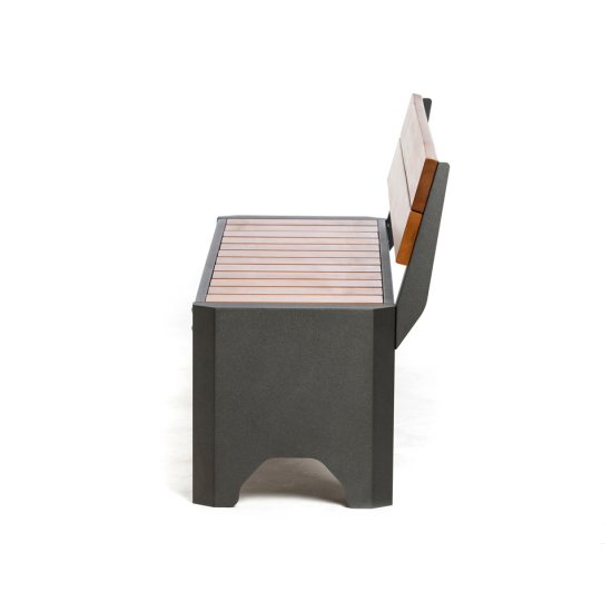 Скамья садовая City S CI-160S 166x56x79 см дерево черный/коричневый