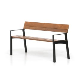 Скамья садовая Europe EU150 148x60x82 см дерево черный/коричневый