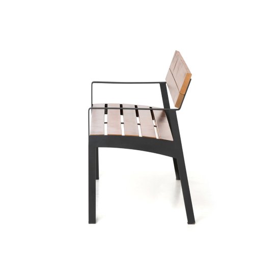 Скамья садовая Europe EU150 148x60x82 см дерево черный/коричневый