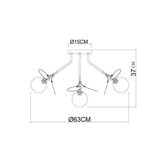 Люстра потолочная Arte Lamp Peacock G9 280 Вт 20 кв.м (A1369PL-7GY)