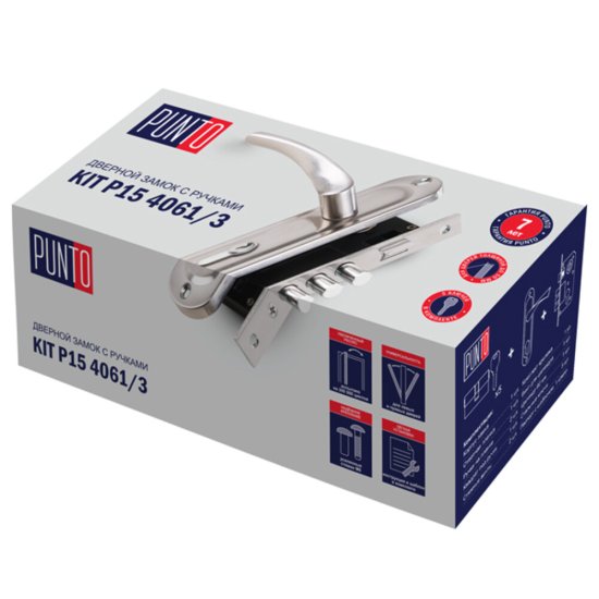 Замок врезной Punto LOCKSET15.CRONA.4061-3 AB для входной двери под цилиндр бронза 5 ключей