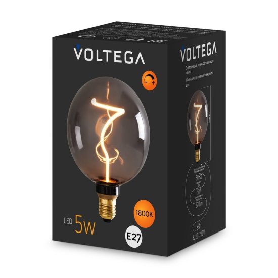 Лампа светодиодная Voltega E27 1800К 5 Вт 220 Лм 220-240 В эдисона тонированная (8537)