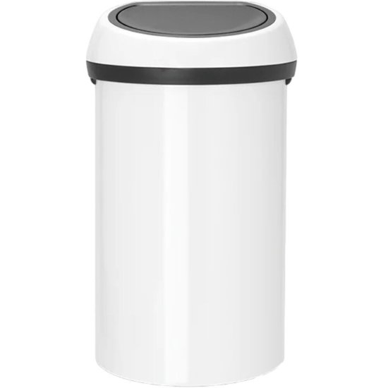Ведро для мусора Brabantia Touch Bin с крышкой 60 л металл белое