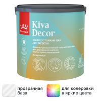 Лак на водной основе для мебели Tikkurila Kiva Decor EP 2.7 л