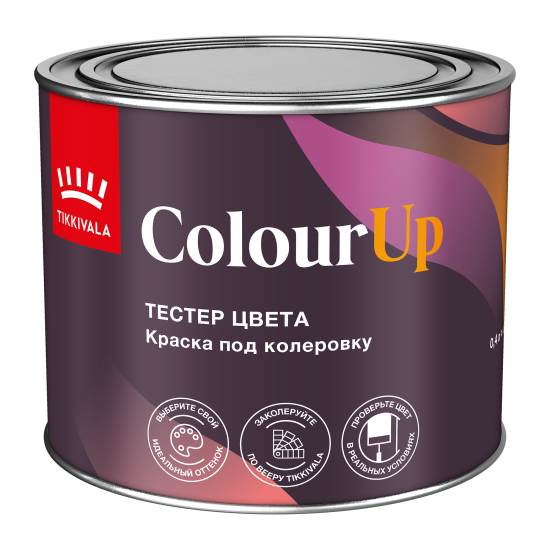 Тестер краски Colourup глубокоматовая цвет белый база A 0.4 л