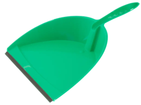 Совок Home Palisad 32.5x20.5 см с резиновой кромкой цвет зеленый