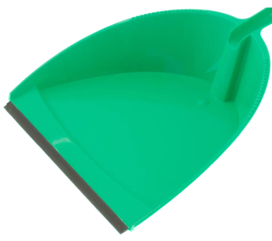 Совок Home Palisad 32.5x20.5 см с резиновой кромкой цвет зеленый