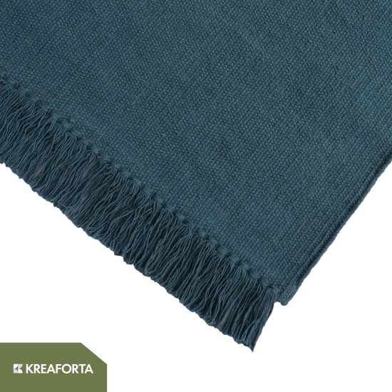 Ковер KREAFORTA Madras 60x120 см хлопок цвет синий