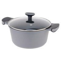 Кастрюля POLARIS Stein-20С 2,5л 20см антипр.покр. литой алюминий стеклянная крышка индукция