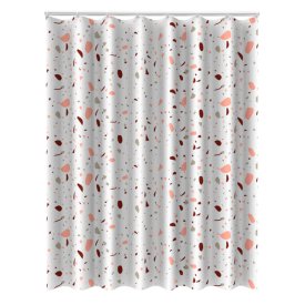 Занавеска для ванной GROMELL Terrazzo 180x180см полиэстер белая с рисунком