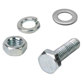 Болт DIN933 М6х16 + гайка + шайба + гровер 8шт