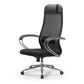 Кресло офисное ErgoLife Set 11/подл.131/осн.Sit 052 черный/хром экокожа/сетка