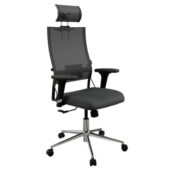 Кресло офисное Ergolife SynchroSit Air 24/7 B2-287D - 2D.M120.B23 черный сетка/хром
