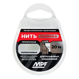 Нить сантехническая MPF силиконовая для резьбовых соединений 20м