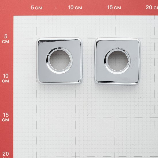 Чашка декоративная квадратная Corsa Deco 59 мм хром (2 шт.) (691343)