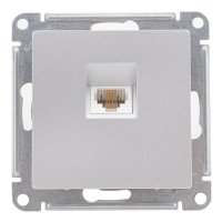 Розетка SCHNEIDER ELECTRIC RJ11 AtlasDesign телефонная IP20 алюминий