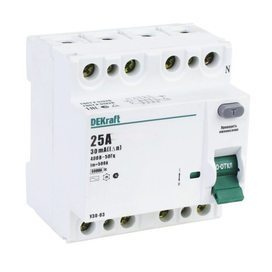 Дифференциальный автомат EKF DA32-40-30-pro 2 полюса, 25А
