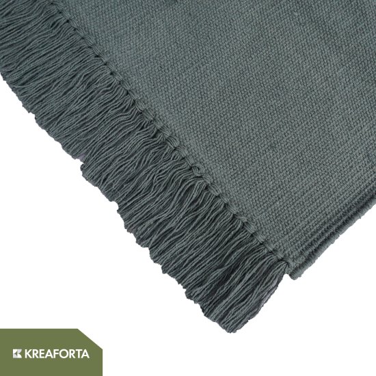 Ковер KREAFORTA Madras 60x120 см хлопок цвет голубой