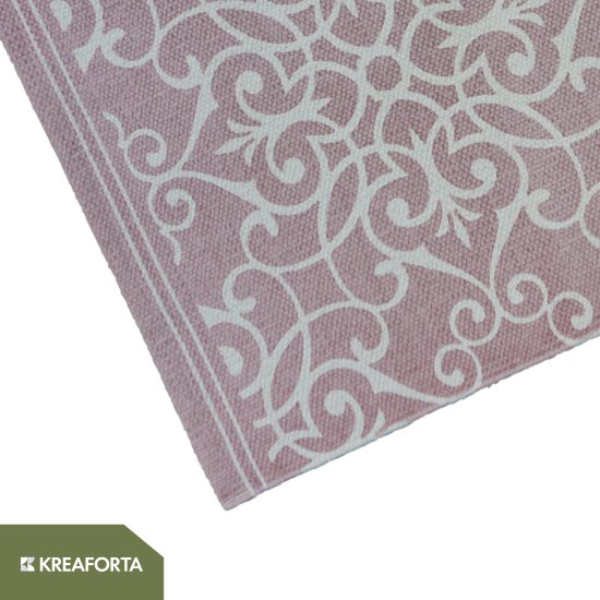 Ковер KREAFORTA Lessa 60x120 см хлопок цвет розовый