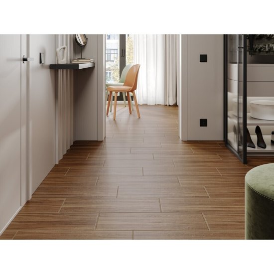 Керамогранит Gracia Ceramica Эмбер коричневый 600х200х8 мм (10 шт.=1,2 кв.м)