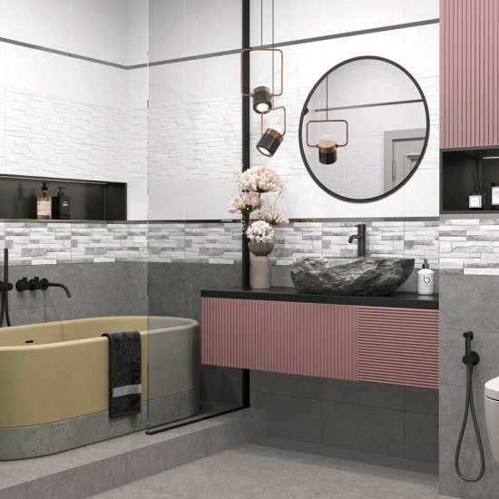 Плитка облицовочная Alma Ceramica Discover белая 500x249x8 мм (9 шт.=1,121 кв.м)