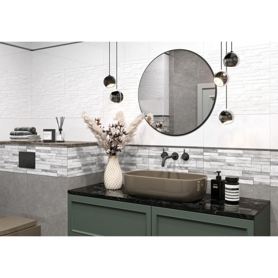 Плитка облицовочная Alma Ceramica Discover белая 500x249x8 мм (9 шт.=1,121 кв.м)