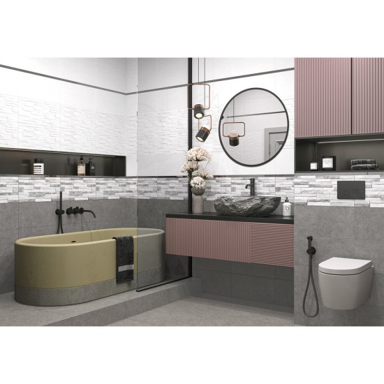 Плитка облицовочная Alma Ceramica Discover белая 500x249x8 мм (9 шт.=1,121 кв.м)