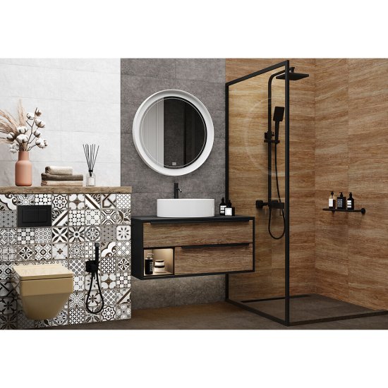 Плитка облицовочная Alma Ceramica Boho коричневая 500x249x8 мм (9 шт.=1,121 кв.м)