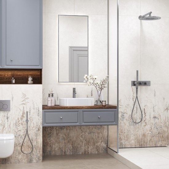 Керамогранит Alma Ceramica Flora коричневый декор 1200х600х8,5 мм (2 шт.= 1,44 кв.м)