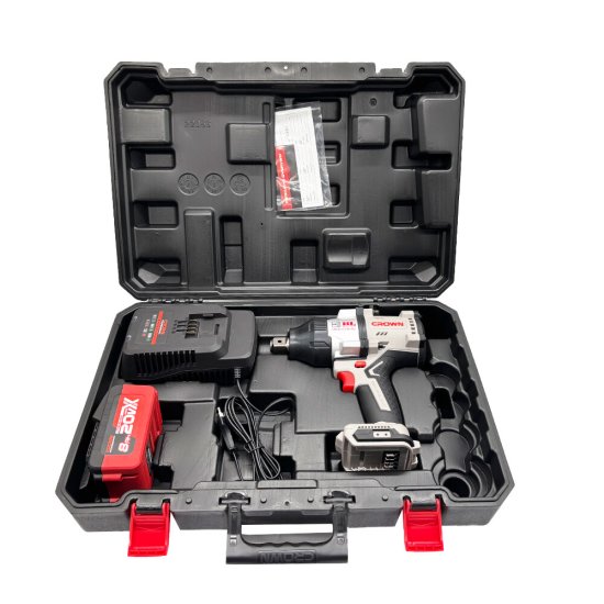 Гайковерт ударный аккумуляторный бесщеточный Crown CT22056HX-8SC4 BMC 20 В 8 Ач Li-Ion 1 АКБ и ЗУ